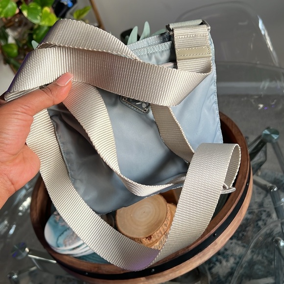 Authentic Prada Crossbody nylon bag light blue - Picture 5 of 5
